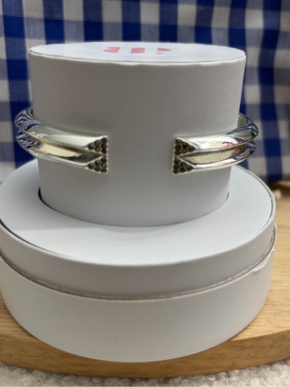 Bomb Party Ladies Cuff Bracelet in Rhodium Plating. Excellent condition.